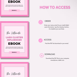 The Ultimate Cluster Lash Influencer eBook