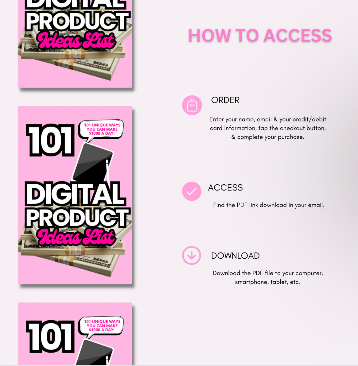 Digital Product Ideas 101 List