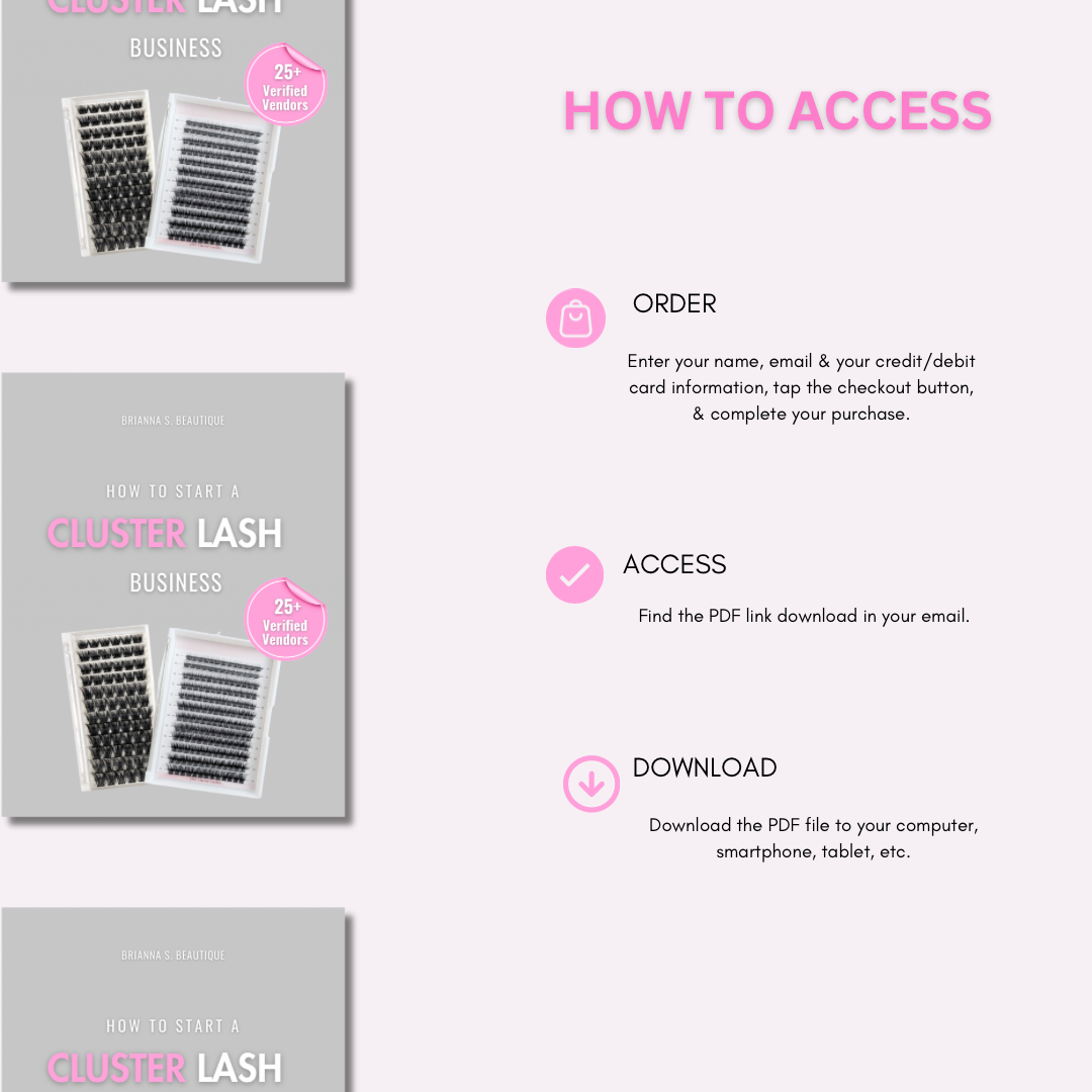 How To Start A Cluster Lash Business eBook