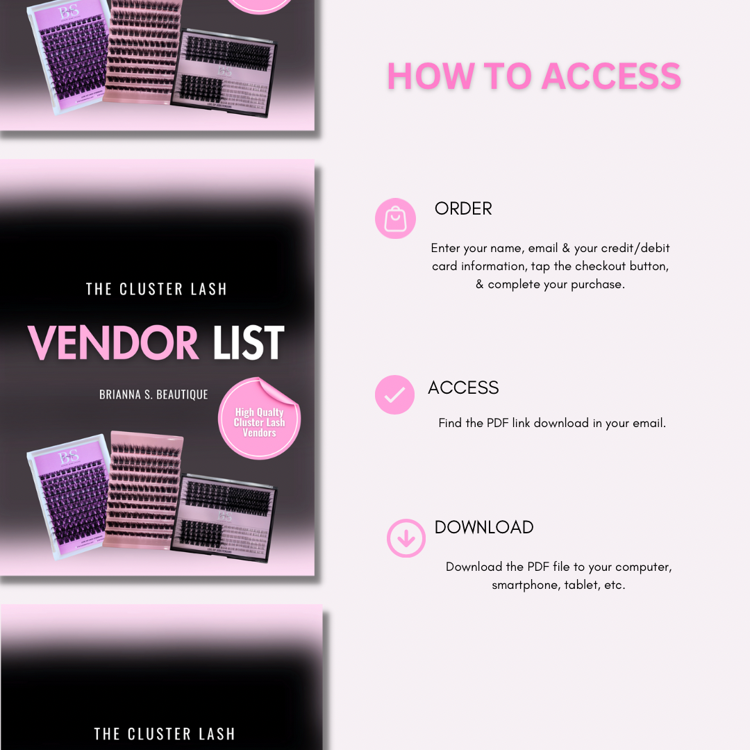 The Official Cluster Lash Vendor List