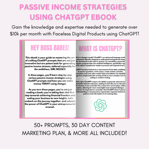 Passive Income Using ChatGPT Ebook